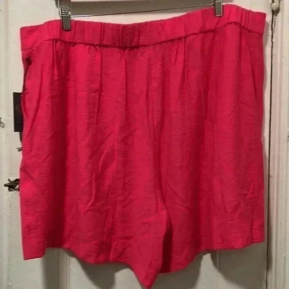 Vince Camuto Hot Pink Linen Blend Short NWT Size 22W - Picture 6 of 9